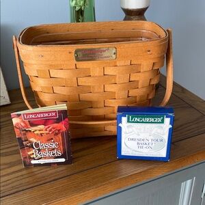 Longaberger 1998 Dresden Tour Basket with Tie-on 3 Family Signatures
